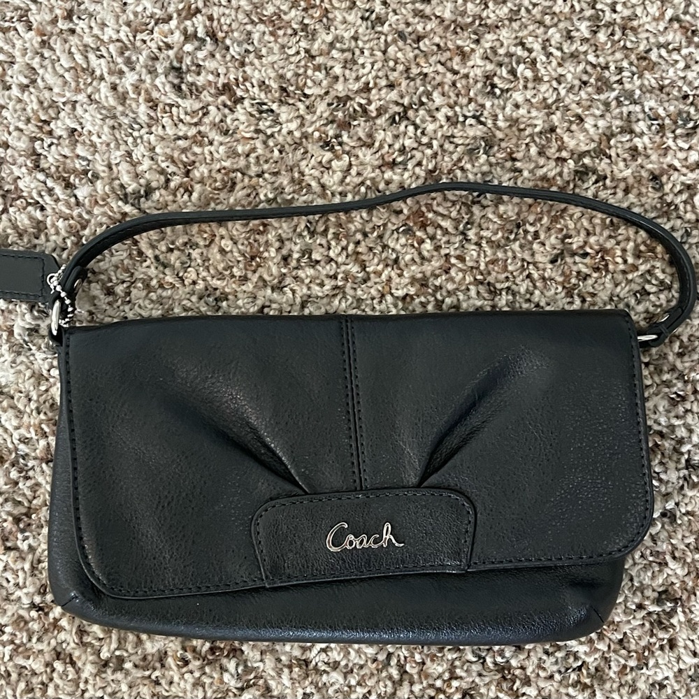 Coach authentic black wristlet - new without tags